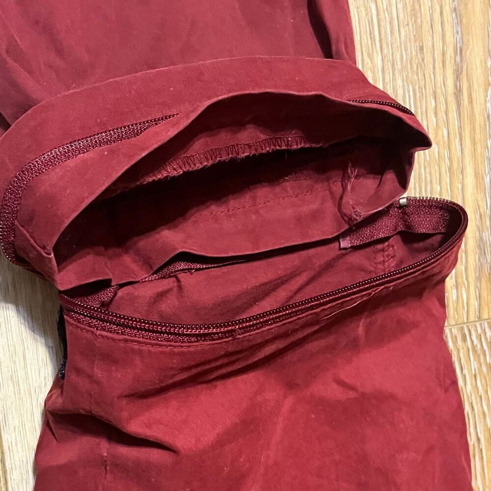 Vtg Abercrombie Fitch Convertible Cargo Pants Womens 6 Low Rise Red Flare 90s - Picture 5 of 11